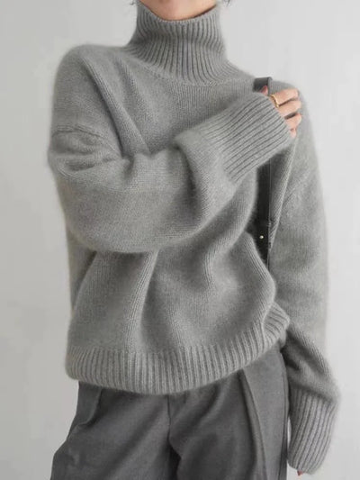 Delphine | Luxurious Cashmere Roll Neck Sweater