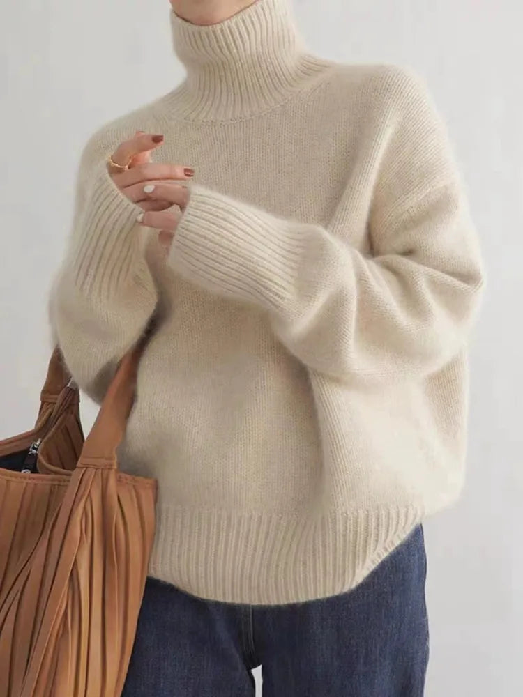 Delphine | Luxurious Cashmere Roll Neck Sweater