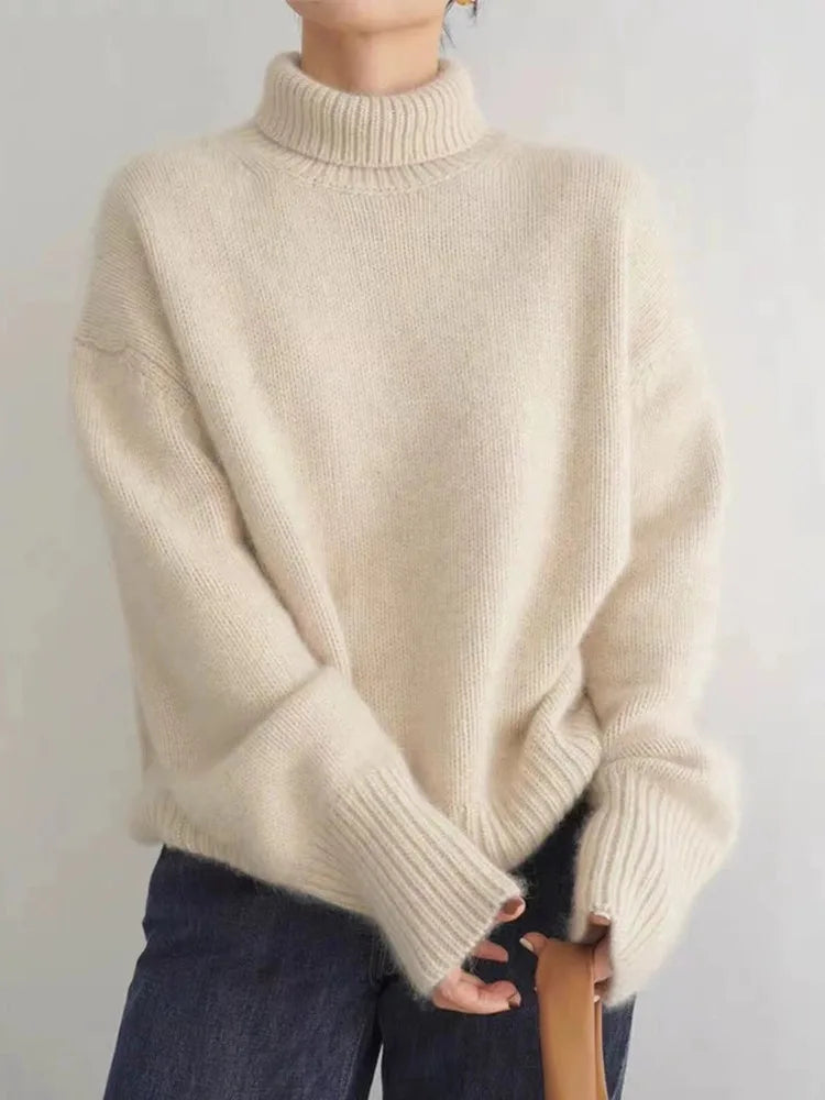 Delphine | Luxurious Cashmere Roll Neck Sweater