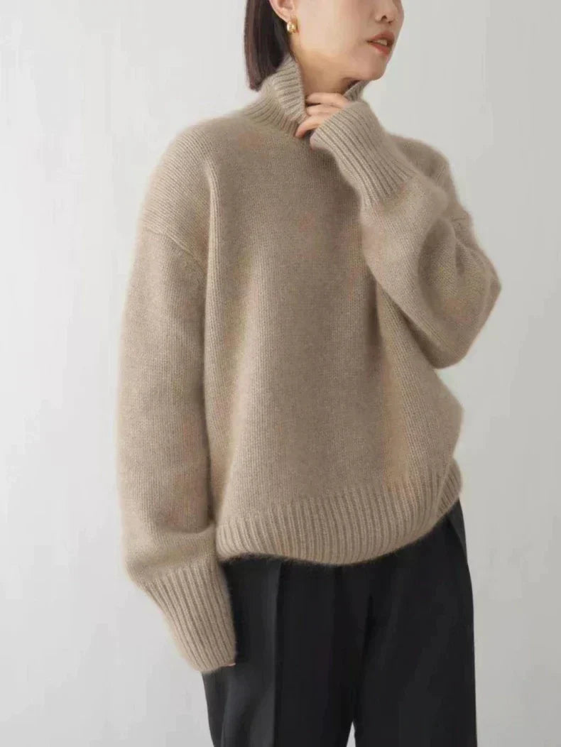 Delphine | Luxurious Cashmere Roll Neck Sweater